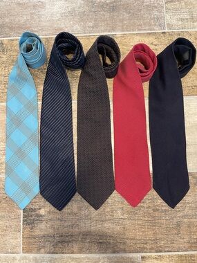 Emporio Armani Mens Tie Bundle 5 Ties Designer Assorted Colors